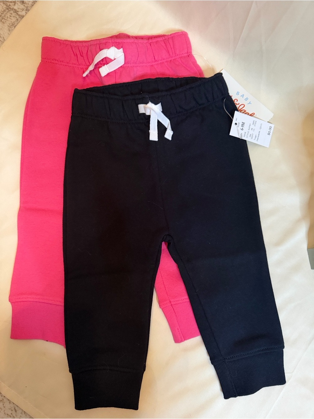 Cat & Jack Black and Hot Pink Kids Jogger Pants - 2 Pack